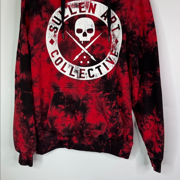 Sullen Art Collective Badge Of Honor Tie Dye Red Hoodie - Picture 3 of 9